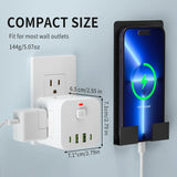 4-Sided Power Socket Extension – Practical & Portable Multi-Plug Adapter with USB Ports, Space-Saving Power Strip for Home & Travel