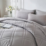 7-Piece Queen/King Medium-Firm Down Alternative Comforter Set – All-Season Cozy Bedding Ensemble