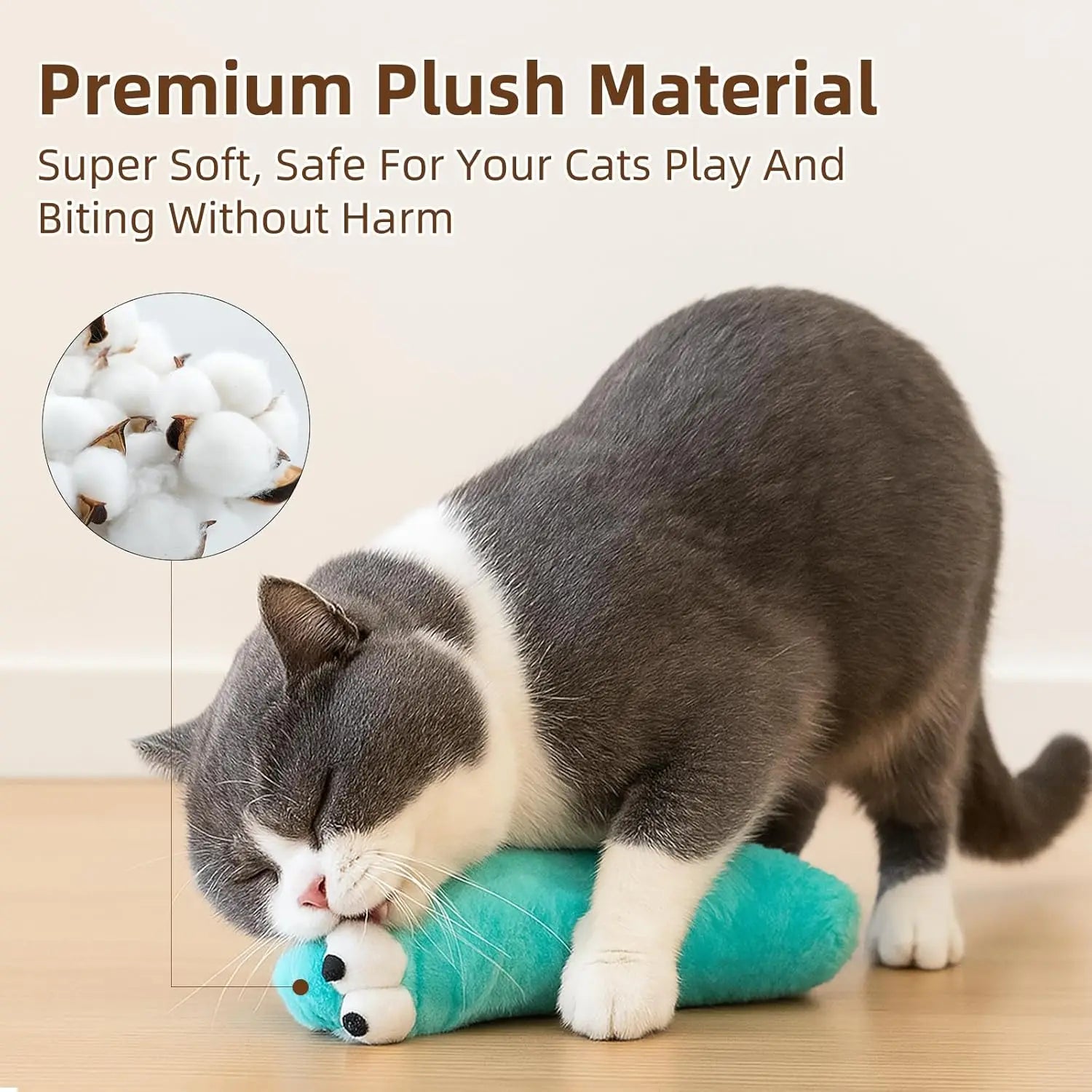 3-Pack Catnip Pillow Kick Sticks – Soft & Durable Cat Toys with Crinkle Sound, Interactive Play for Indoor Cats & Kittens