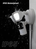 ieGeek 2K Wired Floodlight Security Camera – Outdoor Motion Sensor Cam with Color Night Vision, 110dB Siren & Two-Way Audio