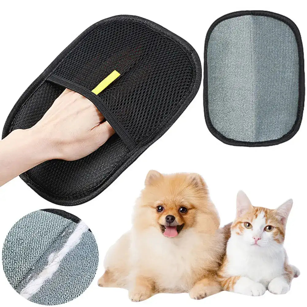 “Pet Grooming Gloves – Deshedding Brush Mitts for Dogs, Cats & Rabbits with Long, Short or Curly Hair”