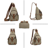 KOULI BUIR Canvas Sling Bag — Convertible Crossbody Chest Daypack for Outdoor Cycling, Hiking & Travel