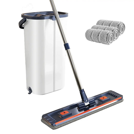 Dual-Compartment Floor Washing Mop & Bucket Set – Hands-Free Lazy Clean System
