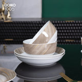 12-24-Piece Premium Porcelain Dinnerware Set – Service for Four, Elegant Tableware Ensemble