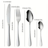 24-Piece Stainless Steel Cutlery Set – Premium Flatware Service for 6 | Knives, Forks & Spoons