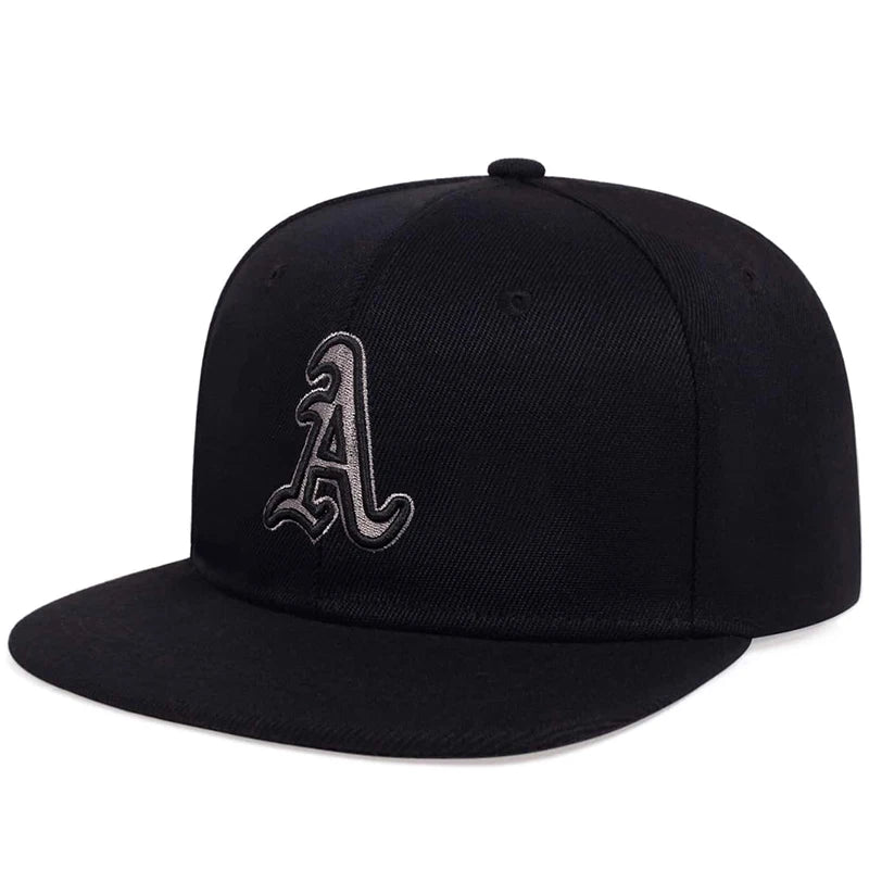 Unisex Gothic Letter "A" Embroidery Baseball Cap – Adjustable Hip-Hop Outdoor Casual Hat with Sun Protection