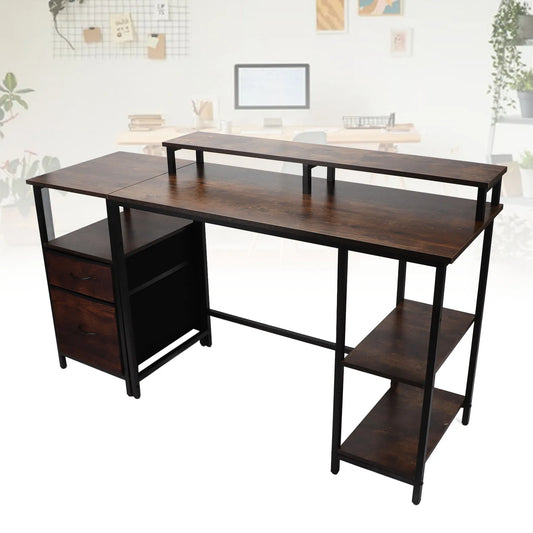 🖥️ Home Computer Desk – Industrial Style Large Desktop with Tear-Resistant Design for Office & Study
