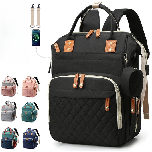 Large-Capacity Multifunctional Diaper Bag Backpack – Travel & Nursing Essentials