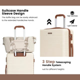 3-Piece ABS Hardshell Spinner Luggage Set with TSA Lock – Double Spinner Wheels Travel Suitcases 20″/24″/28″