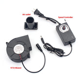 “DC 12V BBQ Blower Fan – 6000RPM Charcoal Chimney Starter with Variable Speed Controller for Outdoor Barbecue & Smelting”