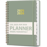 2025–2026 Weekly & Monthly Academic Calendar Planner – Hardcover Agenda with Tabs 📅✍️