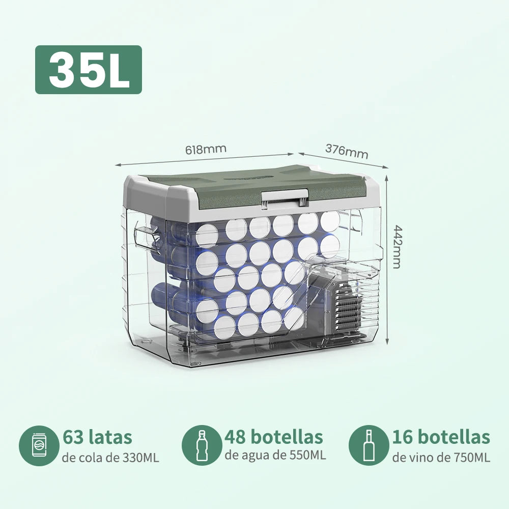 Alpicool NL Series – 25L/35L/45L Portable Car Refrigerator Freezer, 12V/24V DC & 100–240V AC for Travel & Camping