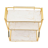 3-Tier White & Gold Bathroom Countertop Organizer – Vanity Shelf for Skincare, Makeup & Perfume