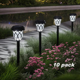 10-Pack Solar Powered Tube Lights – Decorative Garden & Lawn Lamps | Light & Shadow Landscape Lighting for Courtyard & Pathways