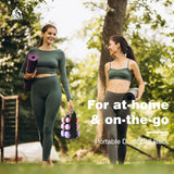 18LB Neoprene-Coated Hex Dumbbell Set (6 PCS + Stand) – Anti-Slip, Anti-Roll Strength Training Weights in Lilac Fantasy