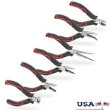 6-Piece Mini Pliers Set – Precision Jewelry & Craft Tools | Durable Soft-Grip Handles for DIY, Beading & Wire Work