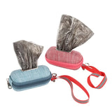 Portable Dog Poop Bag Dispenser – Pet Waste Bag Holder with Rope Clip & Refill Bags for Easy Cleanup on Walks