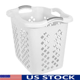 2 Bushel Plastic Laundry Basket with 4 Handles – Durable Ventilated Storage for Clothes, Toys & Sports Gear