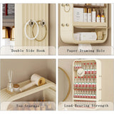 Wall-Mount Makeup Organizer Adhesive Shelf – No-Drill Bathroom & Vanity Storage