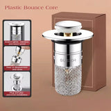 Pop-Up Basin Drain Filter Plug Stopper – Hair-Catcher & Strainer for Sink & Bathtub