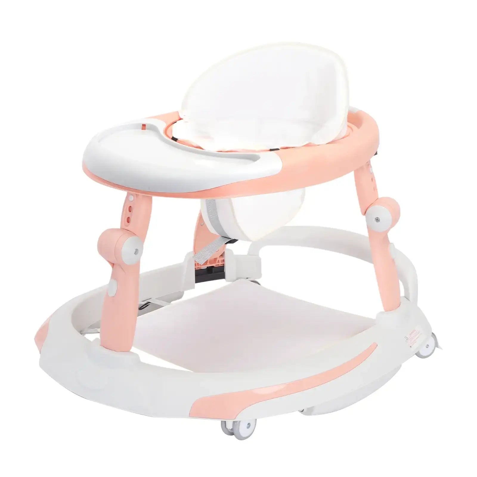 Foldable Adjustable Height Baby Walker with O-Shape Legs & Anti-Rollover Design – 6-18 Months