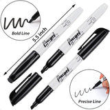 Dry Erase Markers Bulk Pack – 96 Black Chisel Tip Markers, Low-Odor Whiteboard Pens for School & Office