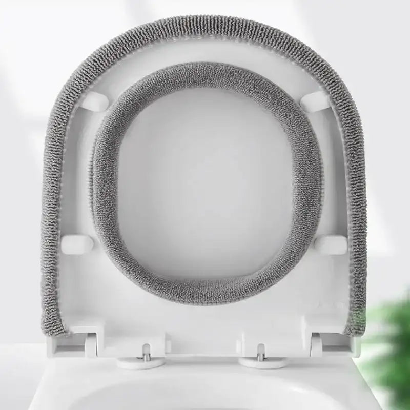 Thickened Fleece-Lined Universal Waterproof Toilet Seat Cover Pad – All-Season Comfort & Hygienic Protection