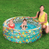 59 × 21 in Inflatable Family Swimming Pool – Large Blow-Up Outdoor Foldable Pool