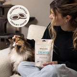 Cat Calming Treats with Melatonin Stress Relief and Relaxation Chewy Chicken Flavored Chews Grooming Travel Vet Visits Sleep Aid