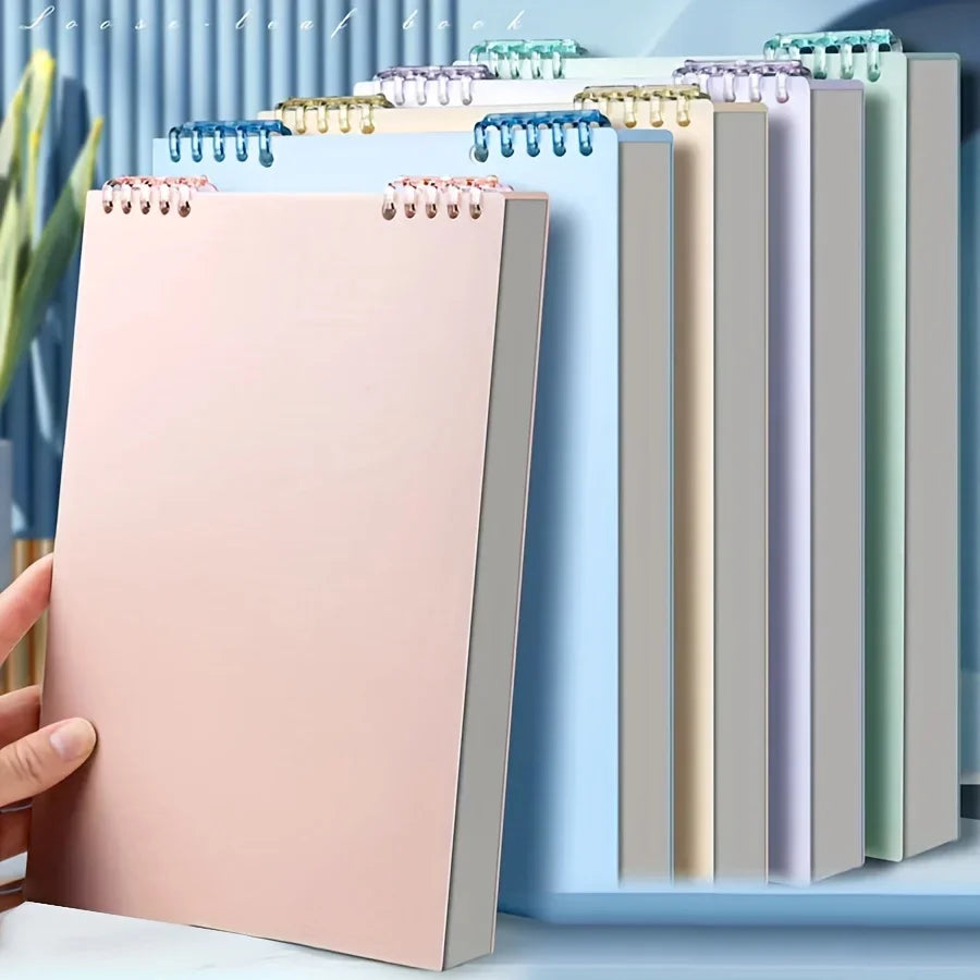 Minimalist Coil Notebook – Thick Lined & Grid Paper for College Students and Office Use (1 PC)