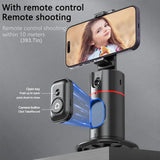 Auto Face Tracking Phone Holder Stand – 360° Rotation with Remote & Gesture Control for Live Streaming 🎥📱