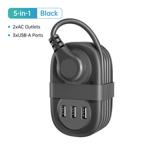 2AC 3USB  BK
