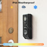 ZUMIMALL Dual-Lens Video Doorbell – Wireless/Wired Smart Doorbell with Battery & Chime, 2-Way Audio, Voice Changer & Home Security Camera