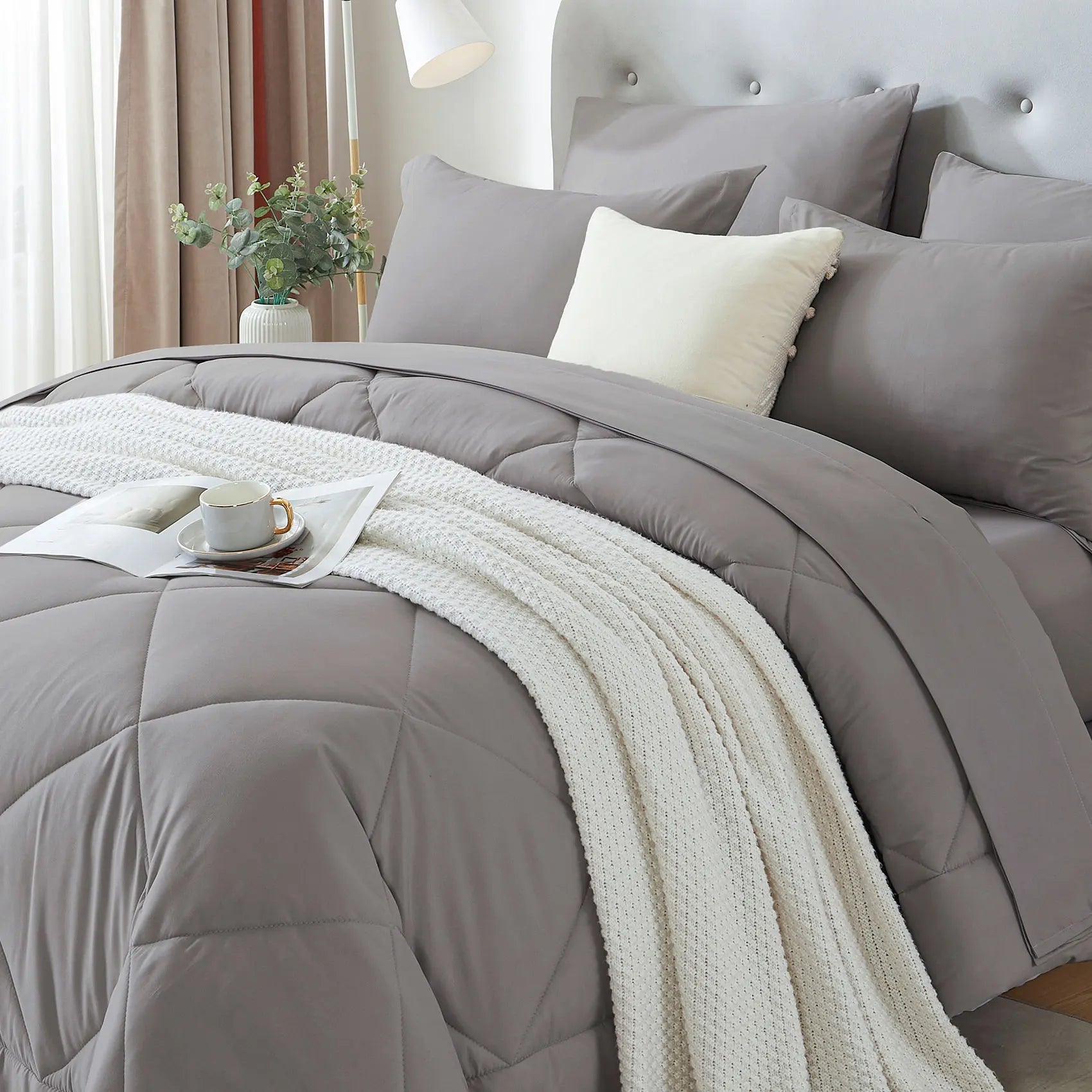 7-Piece “Bed-in-a-Bag” Comforter Set – Complete Bedding Bundle with Sheets, Pillowcases & Comforter