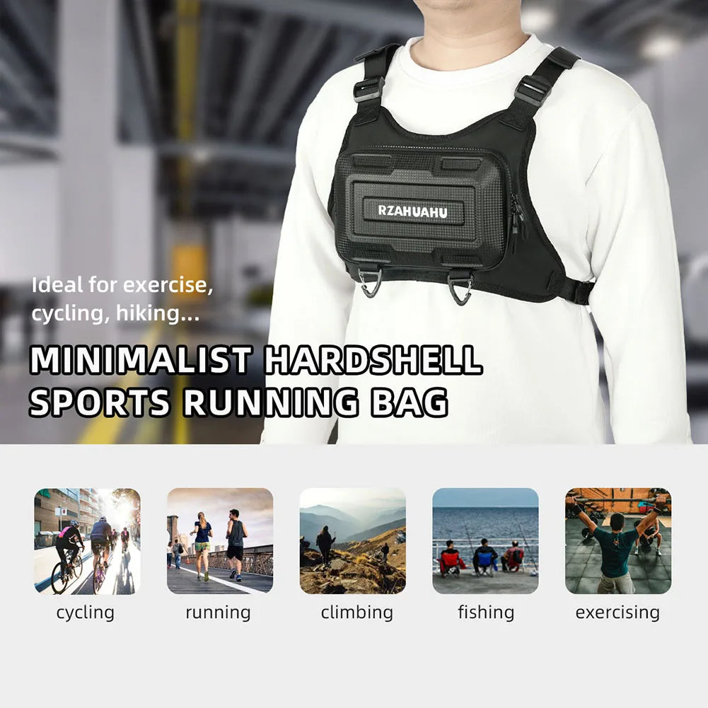 Sports Chest Bag – Large-Capacity Tactical Fanny Pack | Adjustable Breathable Chest Pouch for Workouts & Outdoor Exercise