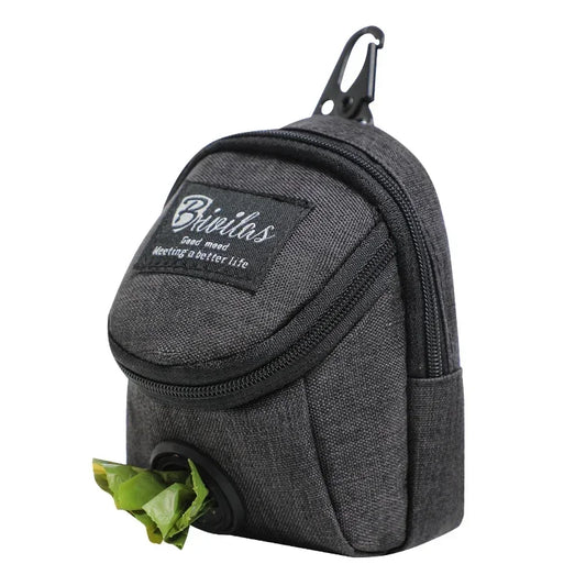 Portable Dog Treat Pouch & Training Bag – Multifunction Travel Bag with Poop Bag Dispenser for Outdoor Pet Training & Walks