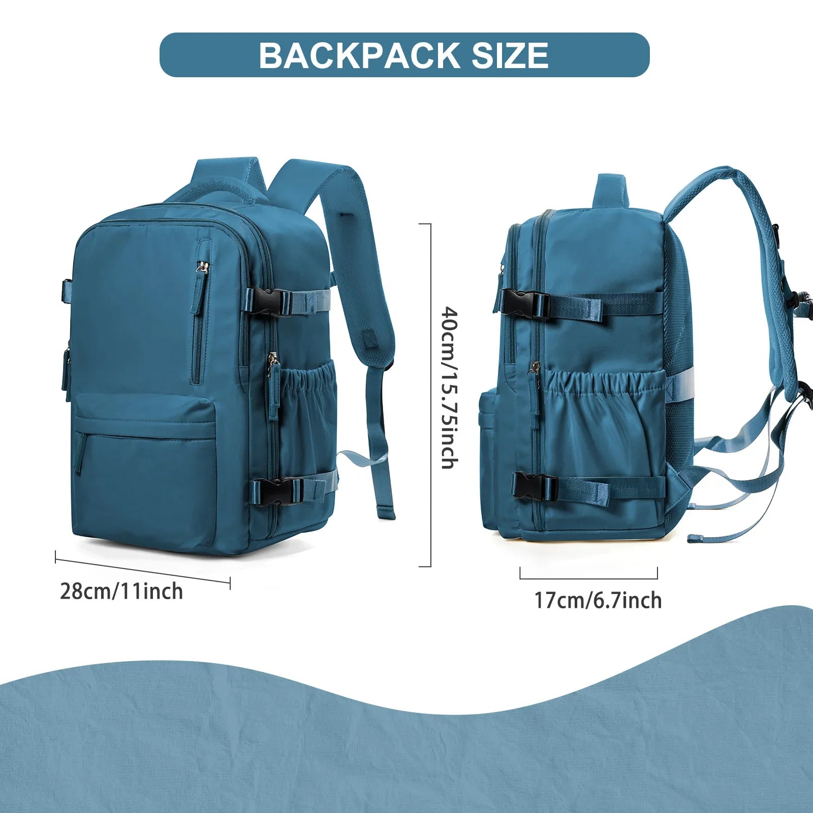 Cabin Travel Backpack – 40×30×20 cm Carry-On, Fits 15.6″ Laptop, Airline-Compliant