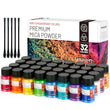32-Color Mica Glitter Powder Set – Craft Supplies for Candle, Resin, Paint & DIY