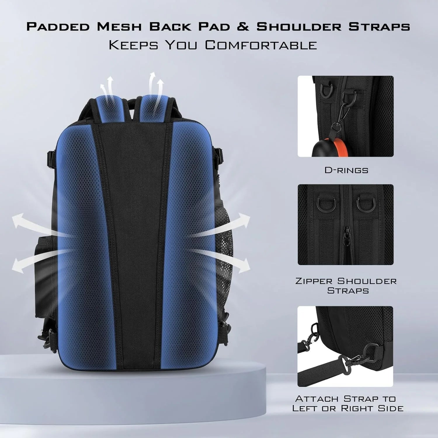 Tactical fishing sling tackle bag – lightweight waterproof backpack for gear & equipment, multi-storage fishing bag for men