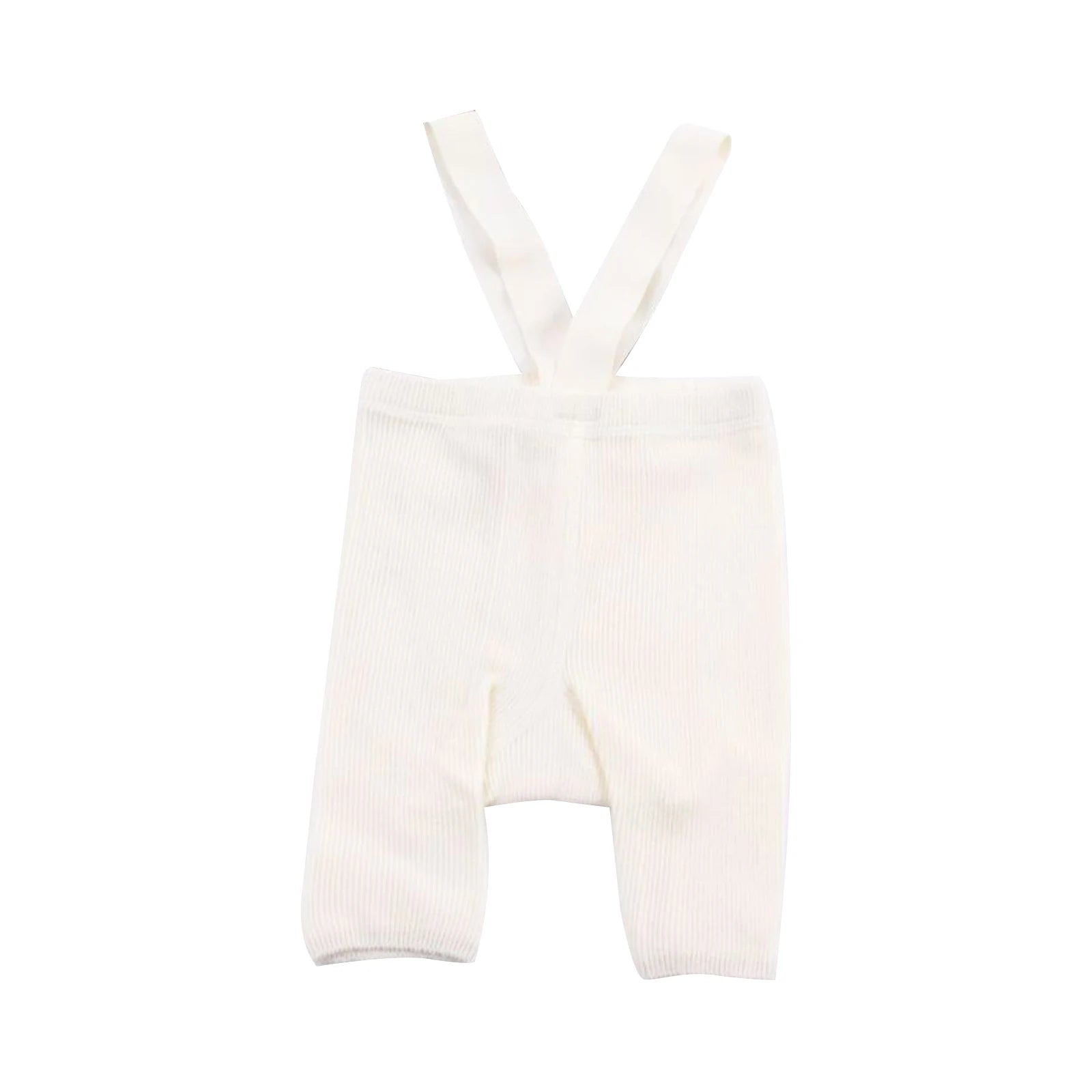 Infant Solid Color Suspender Tights – High Waist Knitted Leggings for Baby Boys & Girls, Stylish Toddler Outfit