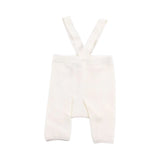 Infant Solid Color Suspender Tights – High Waist Knitted Leggings for Baby Boys & Girls, Stylish Toddler Outfit