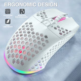 SM600 3-Mode Wireless Gaming Mouse – Ergonomic Rechargeable Mouse with Zero Latency, Macro Software & Adjustable DPI