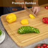 Large Bamboo Cutting Board 30"x20" – Extra-Large Wooden Chopping Board with Juice Groove & Stove Top Cover 🪵🍽️
