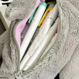 Cute Plush Shark Pencil Case – Large Capacity Stationery Storage Bag, Back-to-School Pen Pouch for Kids, School & Office Supplies