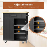 Rolling Kitchen Island on Wheels with Storage Cabinet & Drawer – 26″ Width Kitchen Cart with Handle & Towel Rack
