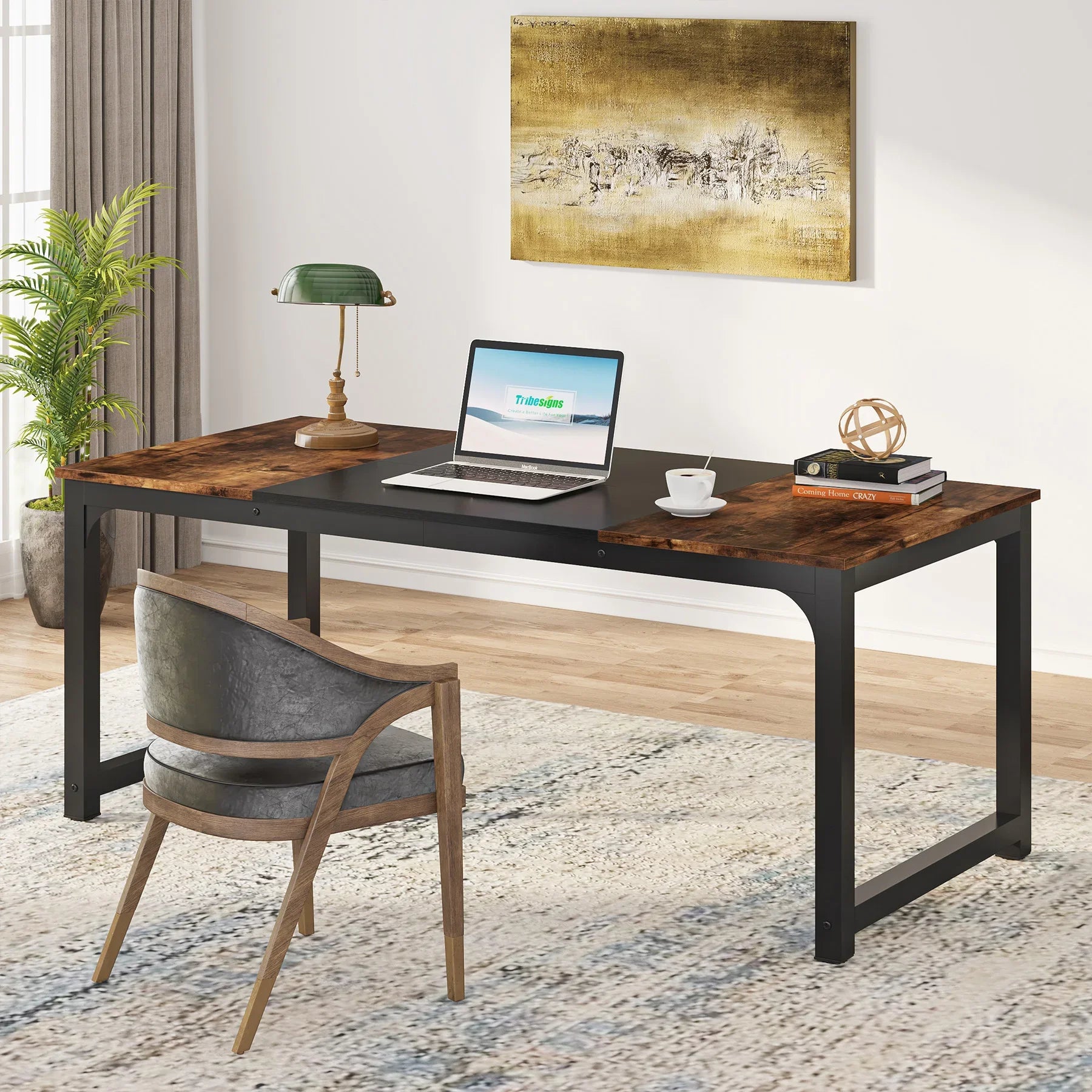 🖥️ Tribesigns Large Office Desk – Modern Computer Table & Writing Desk Workstation for Home Office & Study