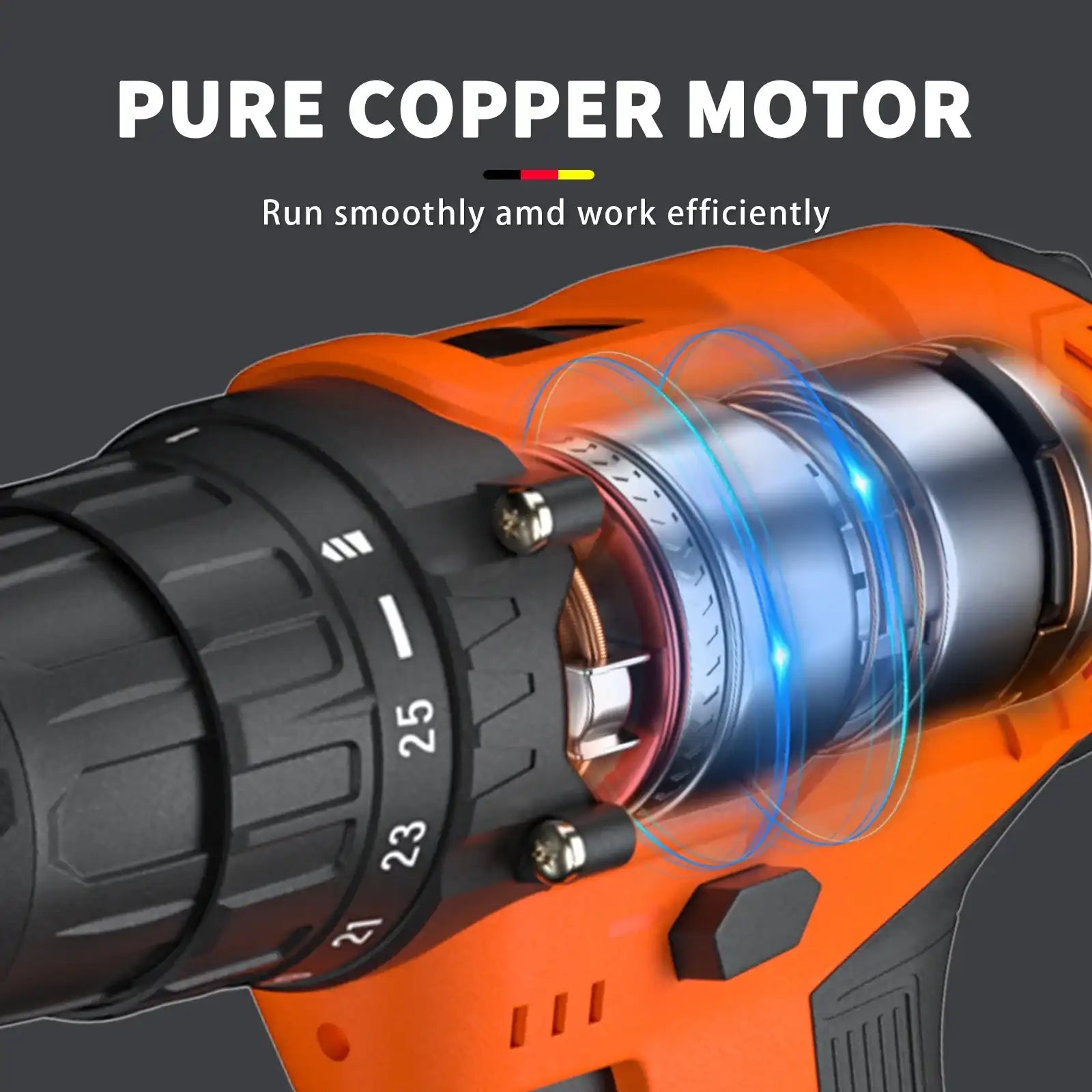 45 Nm Cordless Drill Kit with 2 Batteries – 25+1 Torque Electric Drill / Screwdriver / Impact Driver (29-Piece Set)