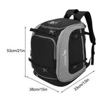 65L waterproof ski boot bag – large skiing backpack with helmet & clothing compartments, durable rucksack for accessories