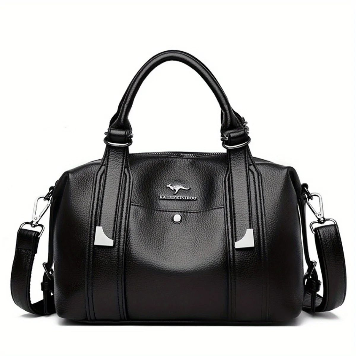 Women’s Classic 2-Way Leather Bag – Premium Soft PU Shoulder & Crossbody Pillow Tote for Business, Work & Daily Use