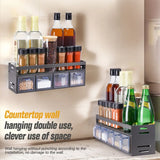 Stainless Steel Wall-Mounted Spice Rack Shelf – Punch-Free Over-Stove Organizer for Seasoning Jars & Bottles